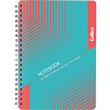Collins Notebook A5-Sized, Wiro-Bound, Polypropylene Cover, 60 Leaves,  Side Opening